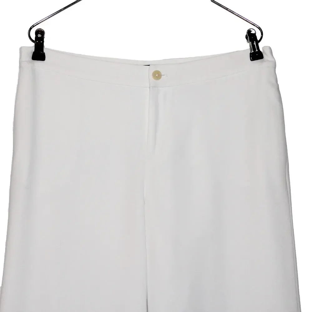 Ralph Lauren White Wide Leg Trouser Pants Size 12P